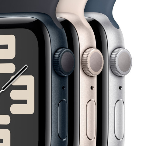 Смартгодинник Apple Watch SE GPS 40mm Silver Aluminium Case with Storm Blue Sport Band – S/M