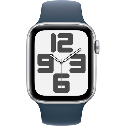 Смартгодинник Apple Watch SE GPS 44mm Silver Aluminium Case with Storm Blue Sport Band – S/M