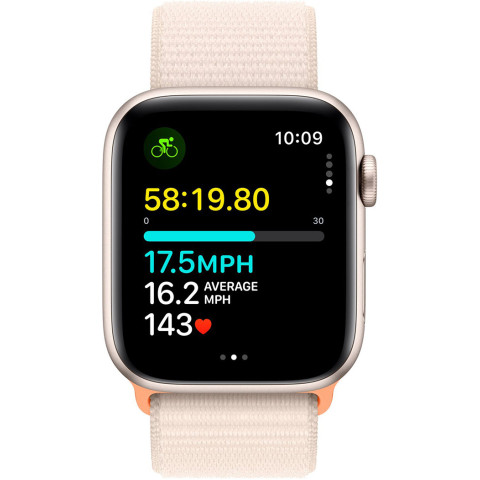 Смартгодинник Apple Watch SE GPS 44mm Starlight Aluminium Case with Starlight Sport Loop